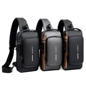 Multifunctional anti-theft USB Travel Shoulder Bag